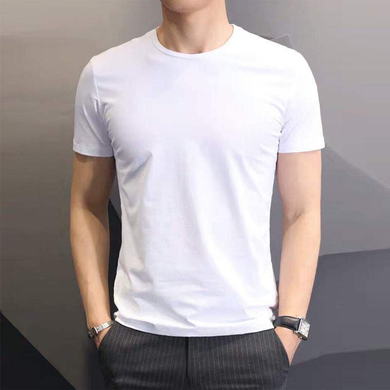 無地 Tシャツ シンプル美シルエット半袖