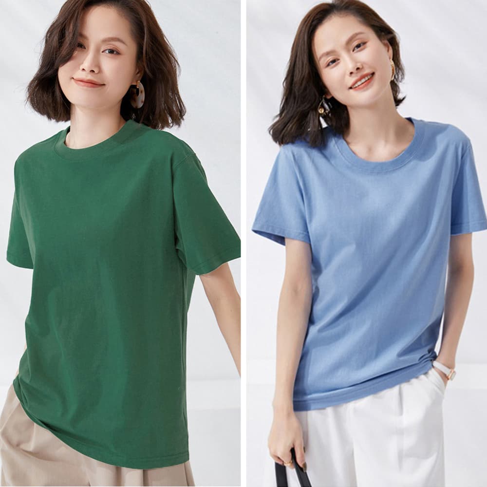 無地 Tシャツ 無地半袖シャツレディースゆったり体型カバー多色展開