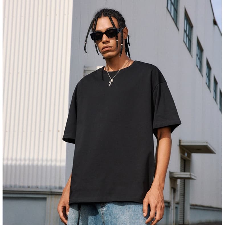 無地 Tシャツ シンプル快適リラックスフィットティーシャツ