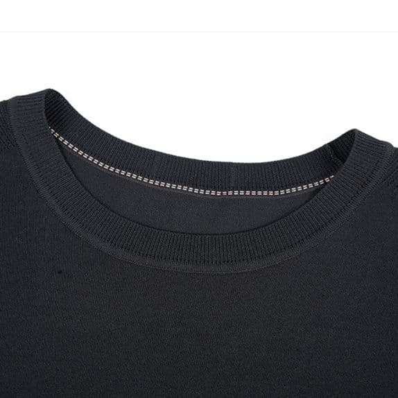 無地 Tシャツ シンプル丸首ストレッチ半袖カットソー