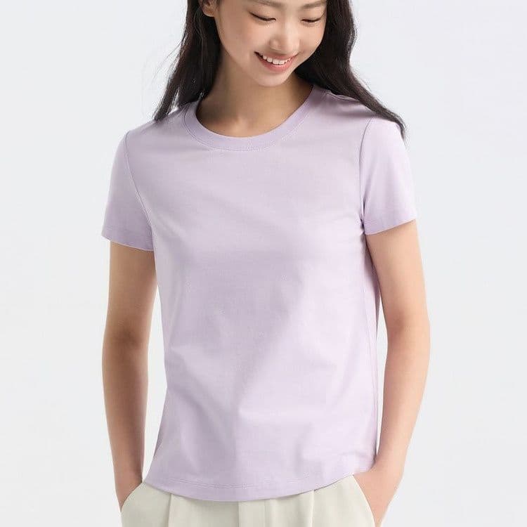 無地 Tシャツ シンプル美人 なめらか肌着