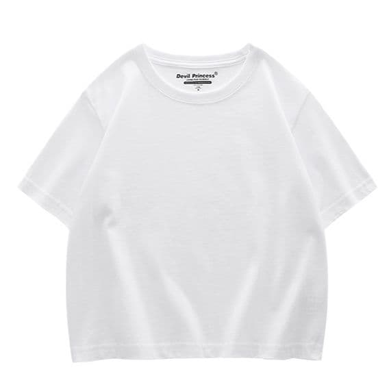 無地 Tシャツ シンプル美シルエット 丸首半袖