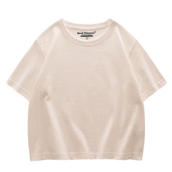無地 Tシャツ シンプル美シルエット 丸首半袖