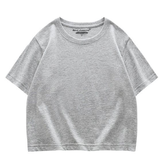 無地 Tシャツ シンプル美シルエット 丸首半袖