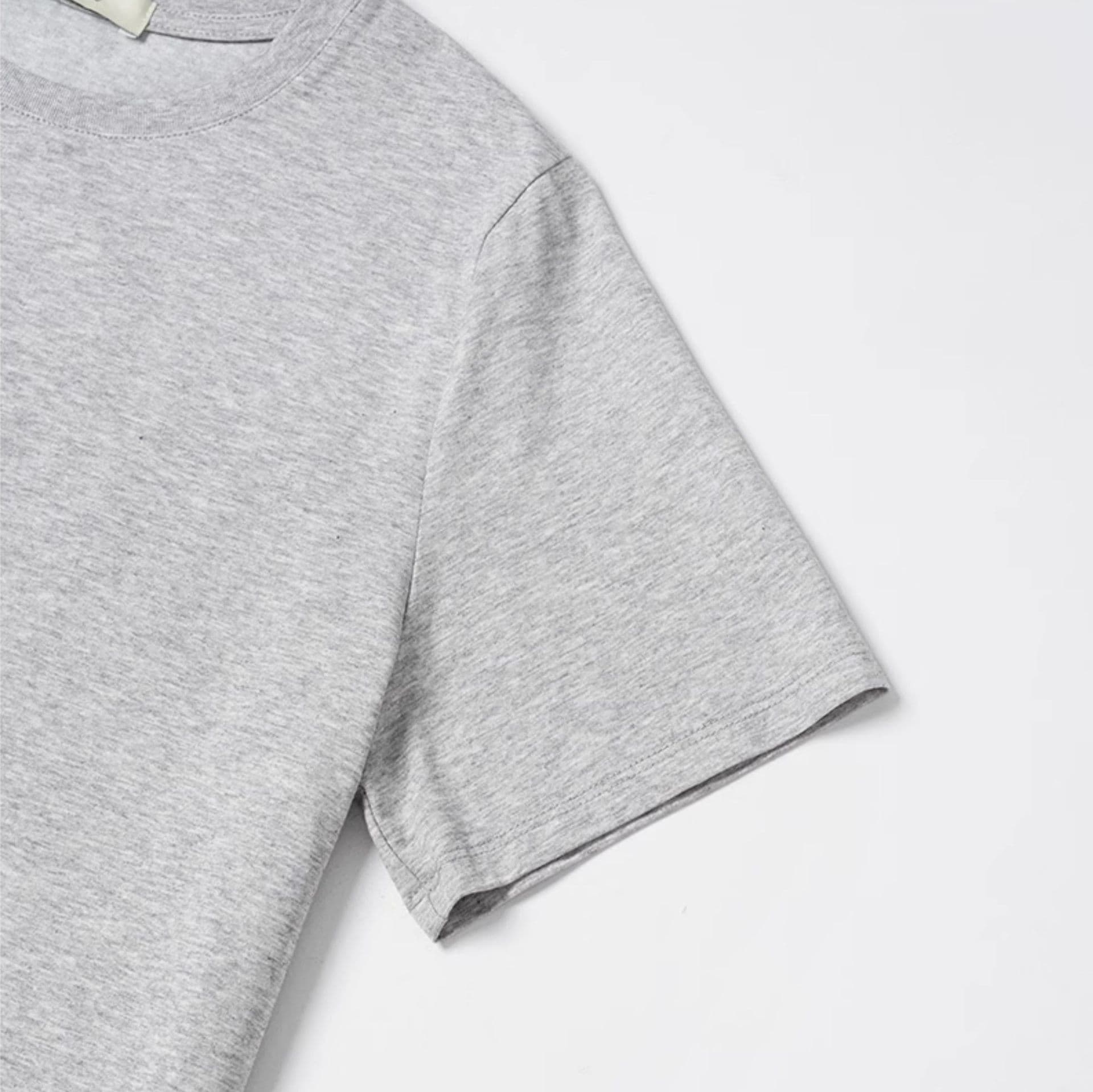 無地 Tシャツ すっきり着こなせる 定番丸首半袖