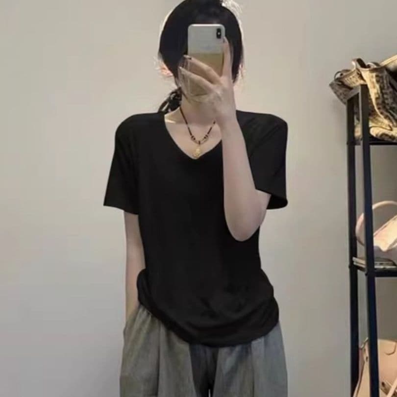 無地 Tシャツ シンプル美ライン 柔らか素材Tシャツ