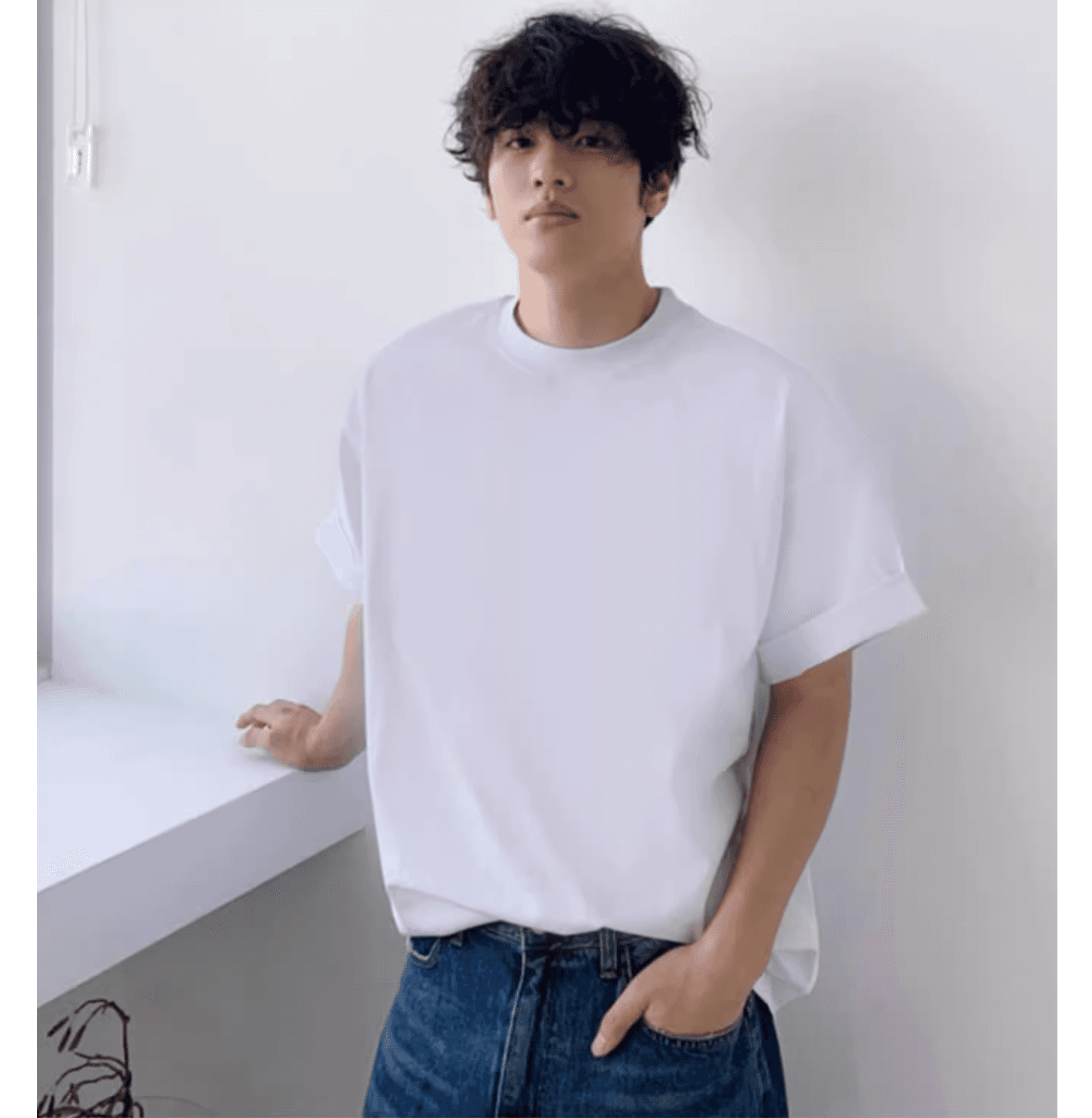 無地 Tシャツ リラックスオーバー半袖シャツ