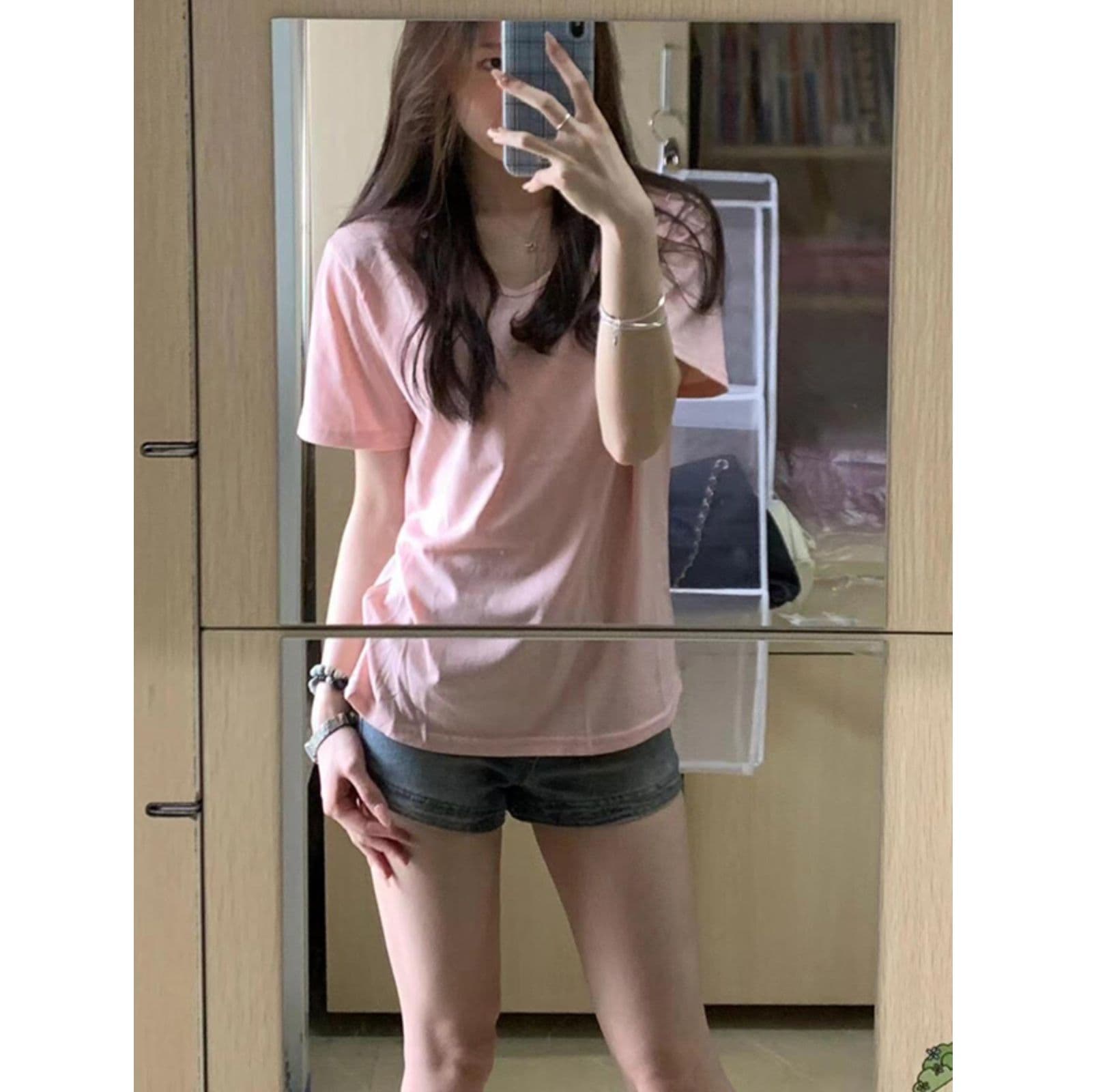 無地 Tシャツ ゆったりシルエット 柔らか無地半袖