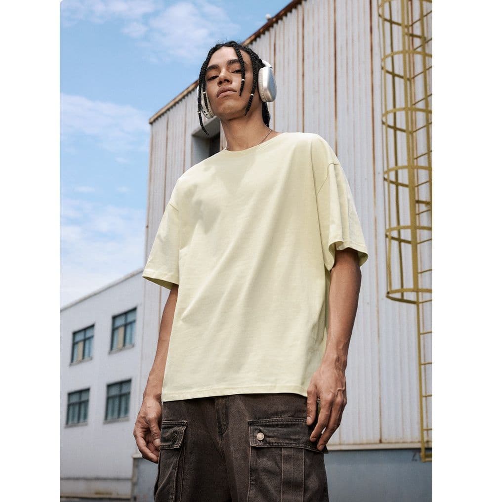 無地 Tシャツ ゆとりシルエット 上質素材 半袖