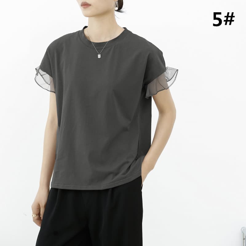無地 Tシャツ 半袖無地シャツ コットン丸首 2025年新作 レディース着回し
