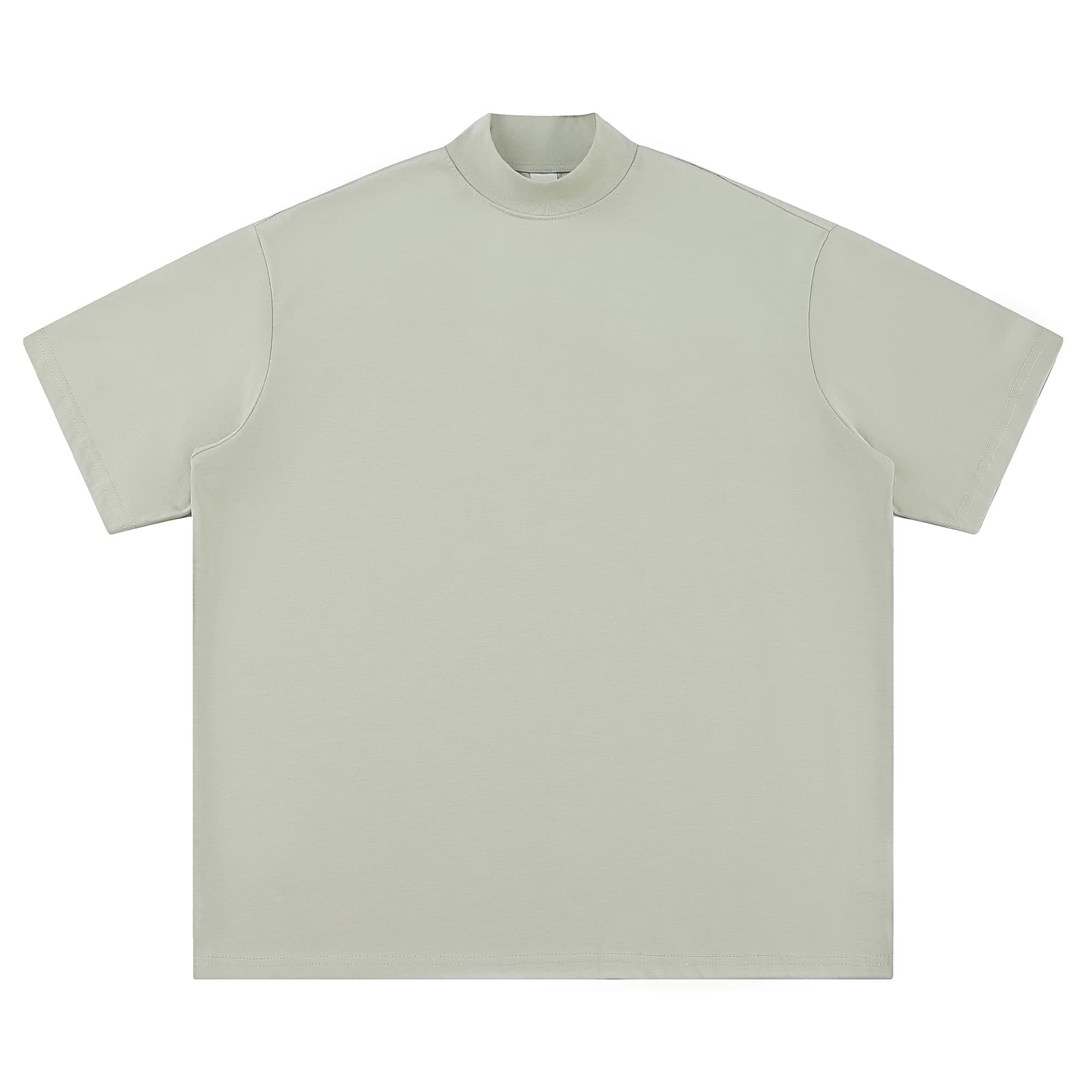 無地 Tシャツ モックネック ゆったり半袖