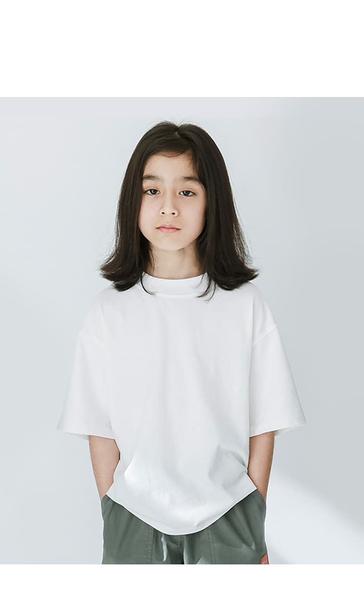 無地 Tシャツ キッズ ゆったりシルエット 無地半袖シャツ