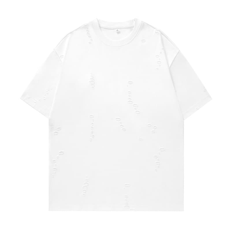 無地 Tシャツ メンズ ダメージ加工 無地 半袖Tシャツ 男女兼用 黒