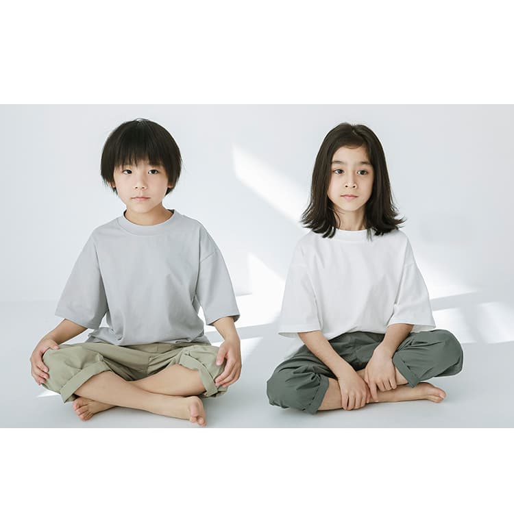 無地 Tシャツ キッズ ゆったりシルエット 無地半袖シャツ