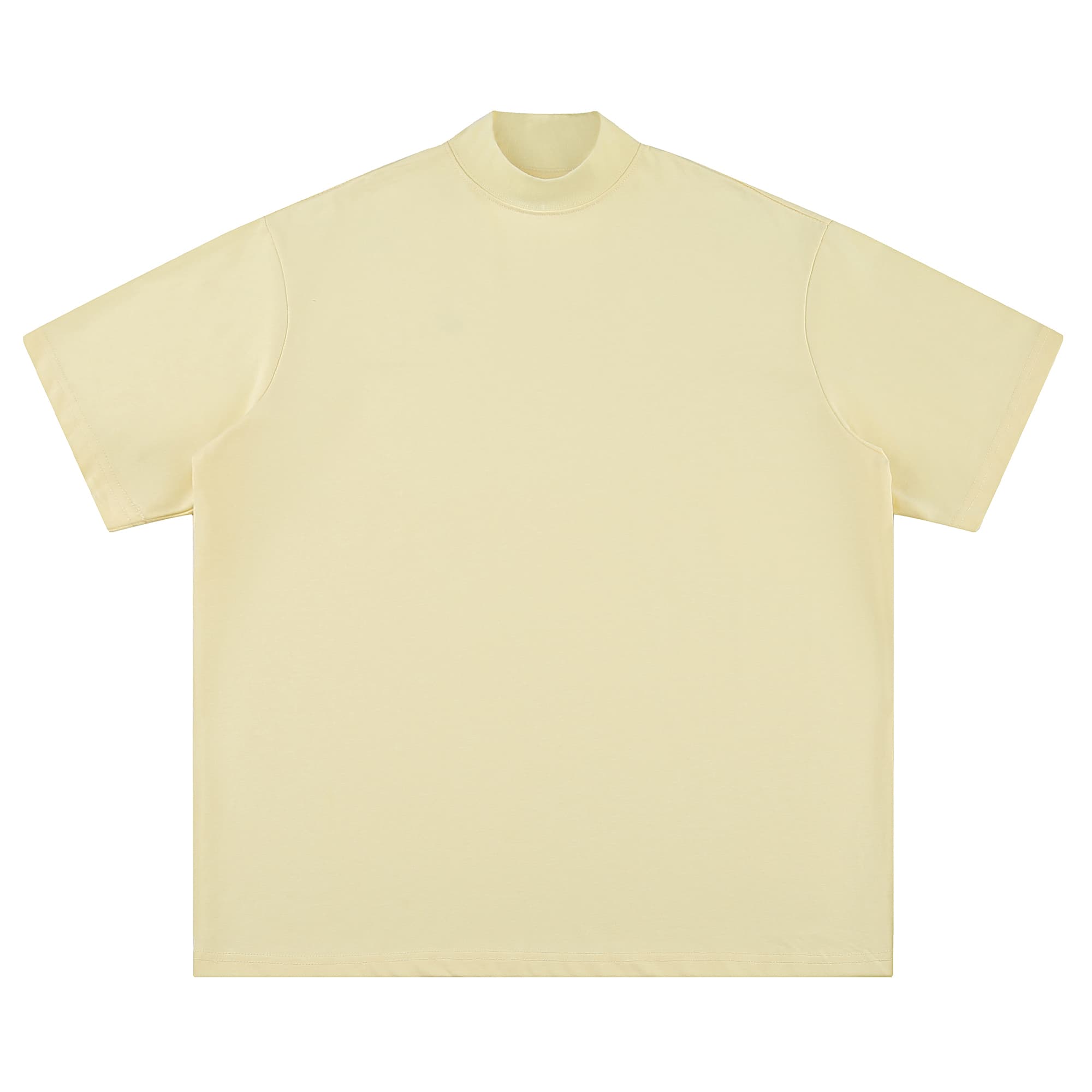 無地 Tシャツ モックネック ゆったり半袖