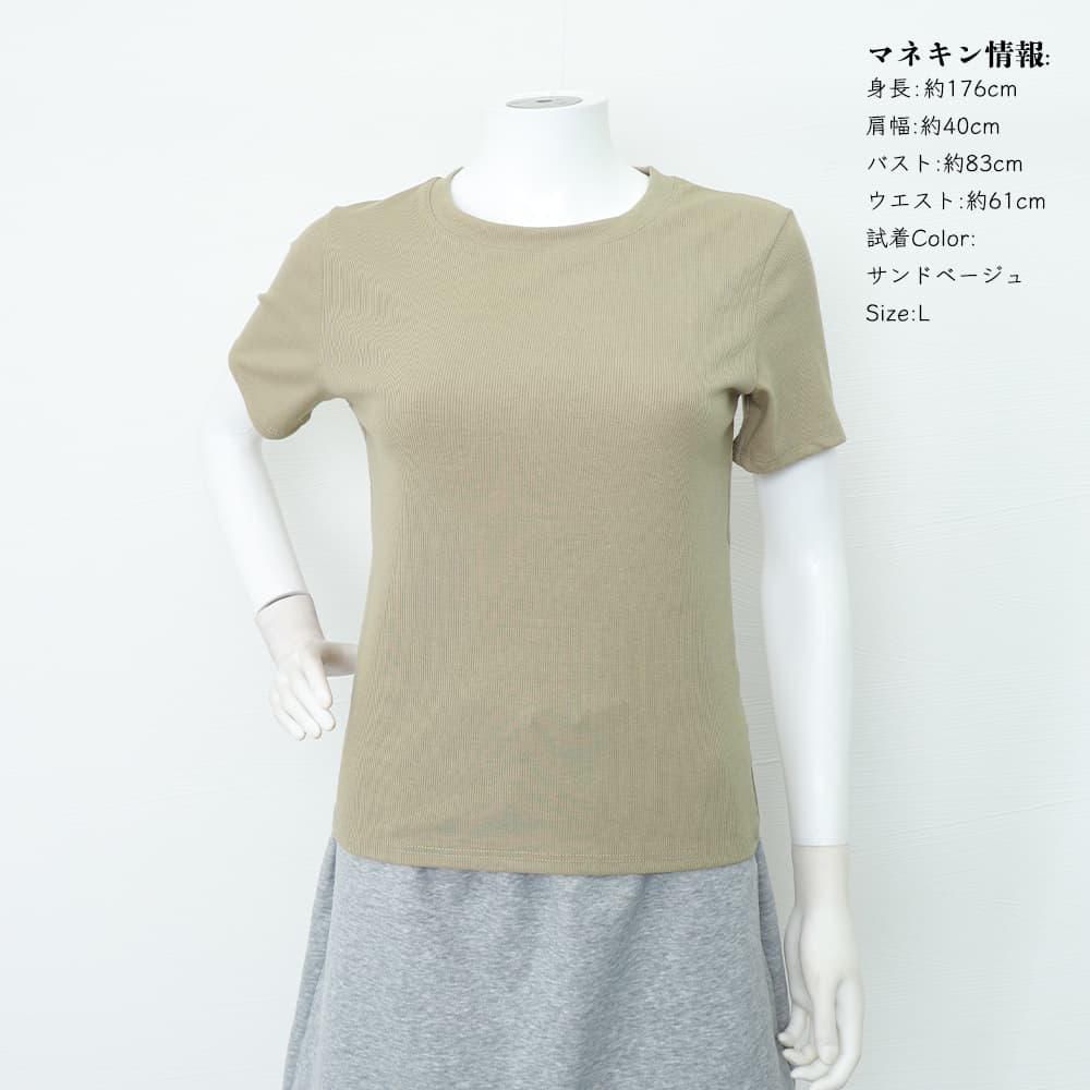 無地 Tシャツ 無地半袖シャツ レディース 8色展開 クルーネック