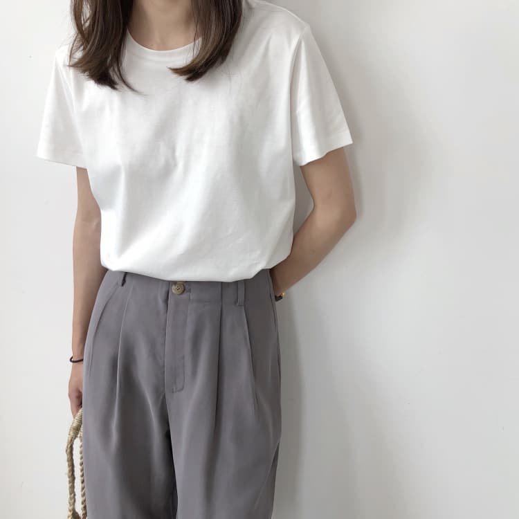 無地 Tシャツ 無地白ティシャツ レディース 丸首 夏新作 普段使い