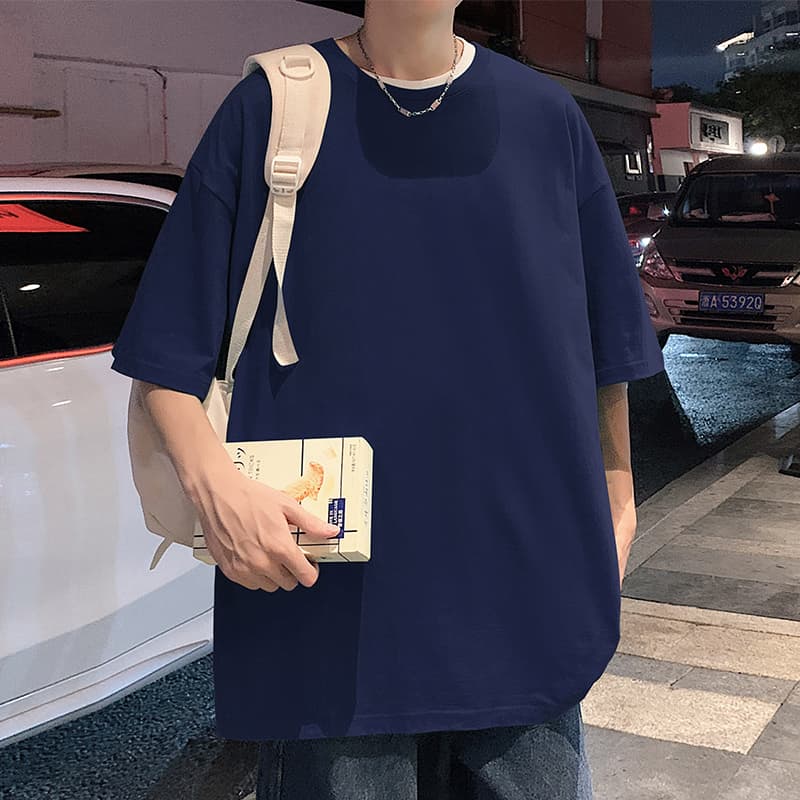 無地 Tシャツ ゆったりシルエット 快適無地半袖