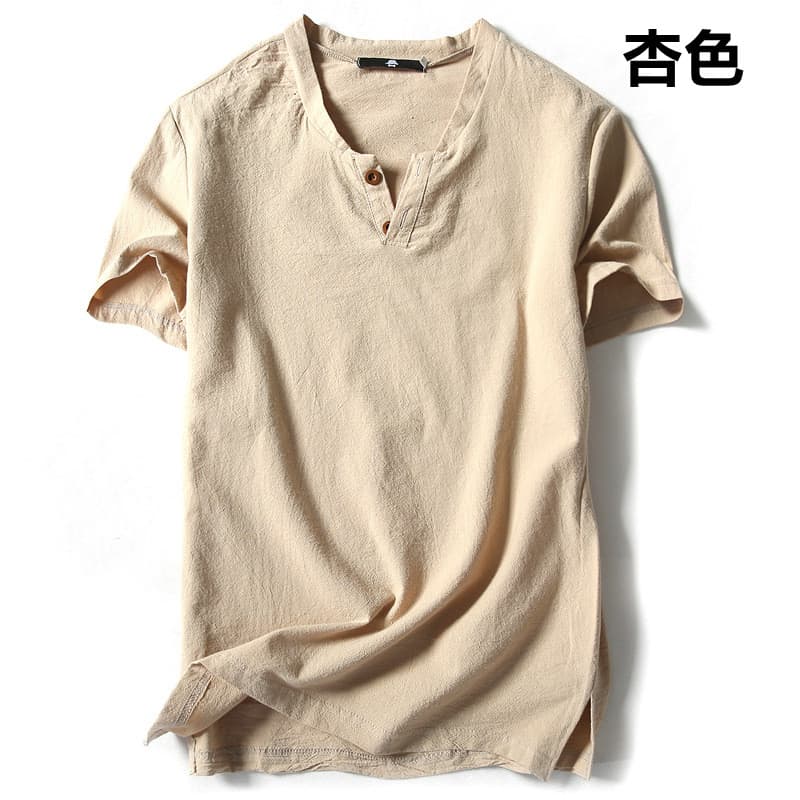 無地 Tシャツ メンズ ヘンリーネック 無地 半袖 大きいサイズ 夏用