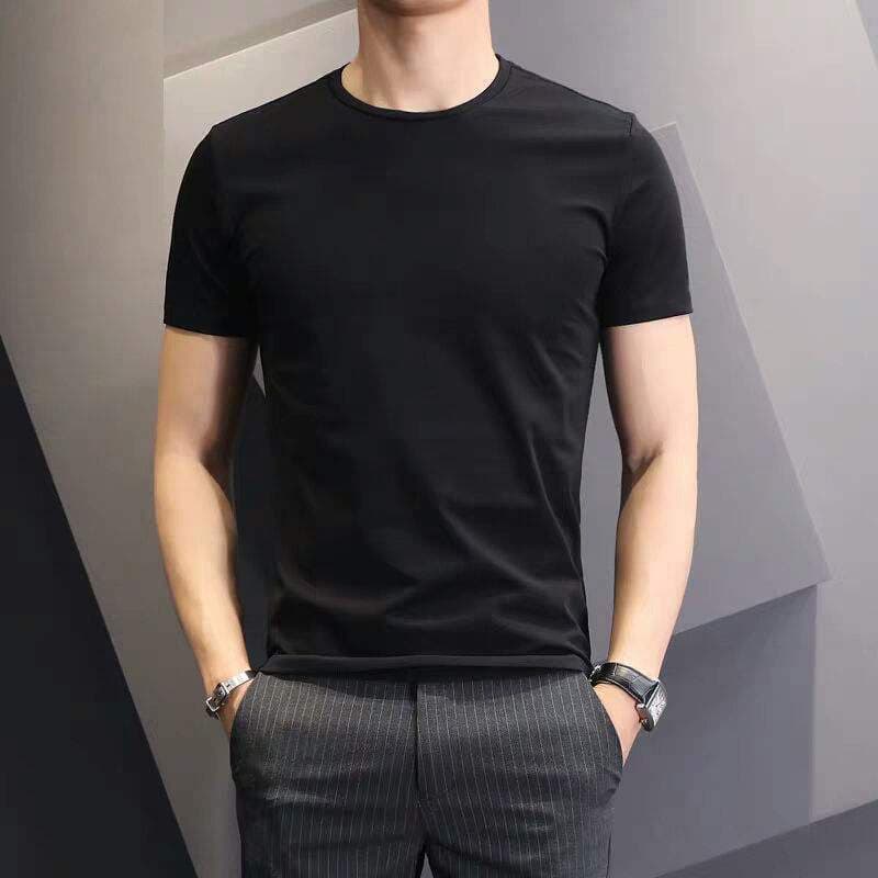 無地 Tシャツ シンプル美シルエット半袖