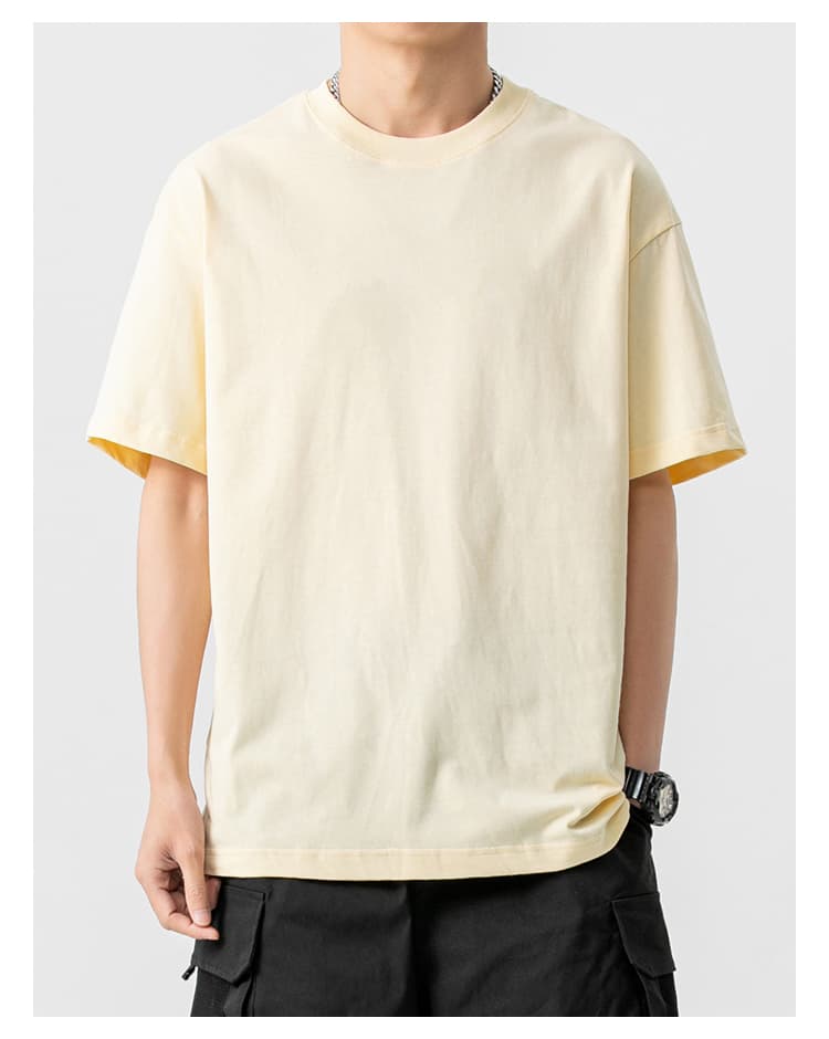 無地 Tシャツ ゆったりシルエット 上質素材半袖