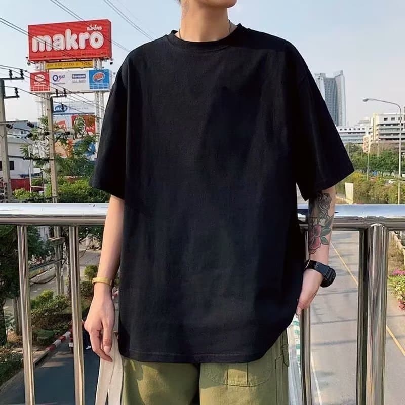 無地 Tシャツ ゆったりシルエット半袖無地シャツ