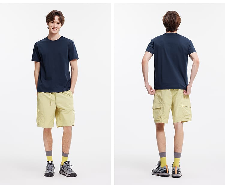 無地 Tシャツ ベーシックシルエット 快適素材半袖シャツ