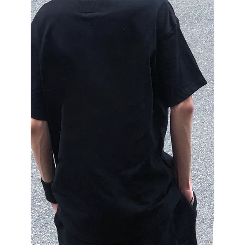 無地 Tシャツ シンプル日常着ゆったりサイズ半袖