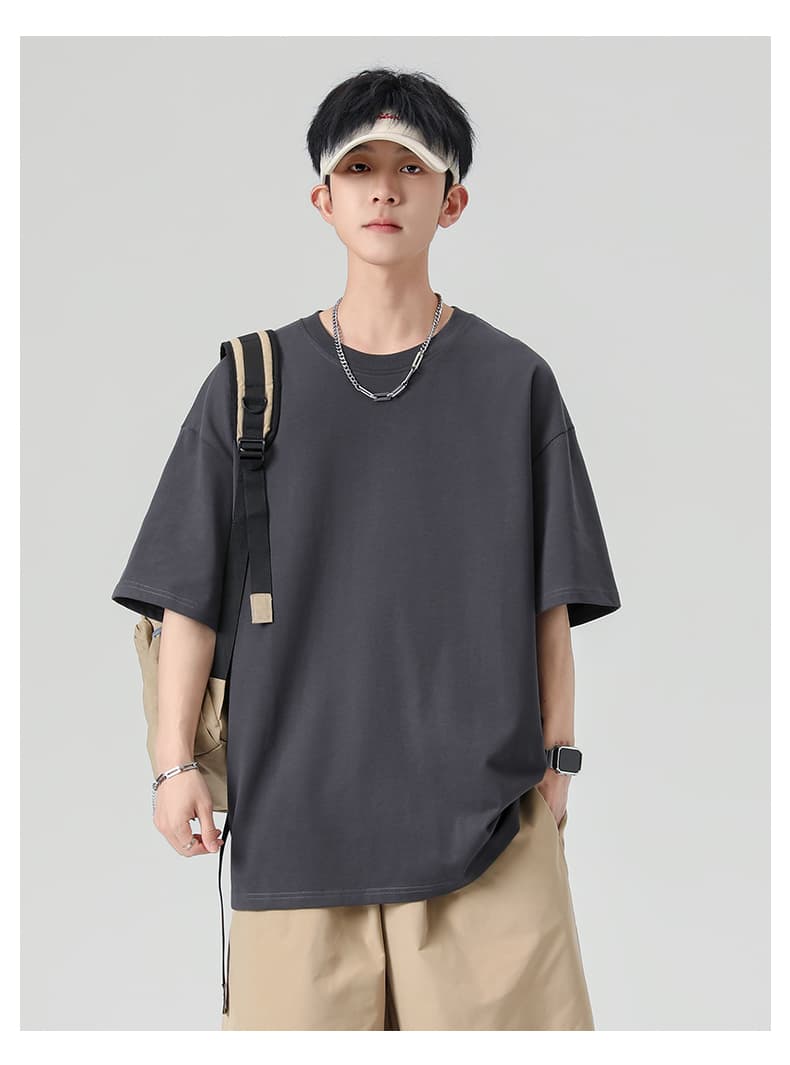 無地 Tシャツ ゆったりシルエット半袖シンプル無地Ｔシャツ