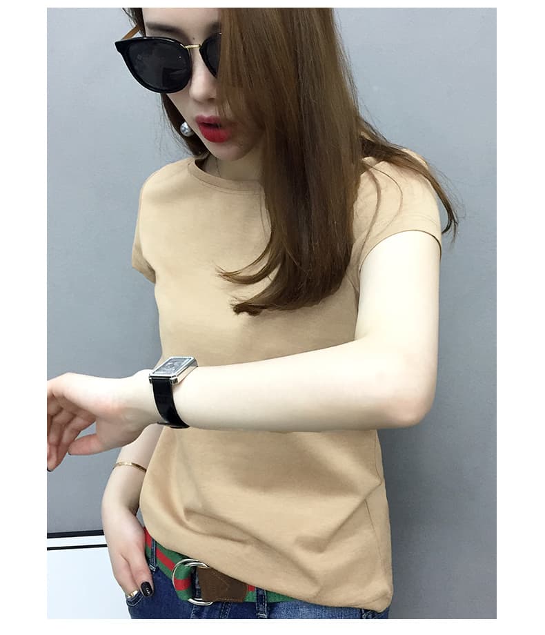 無地 Tシャツ シンプル美シルエット 半袖カットソー