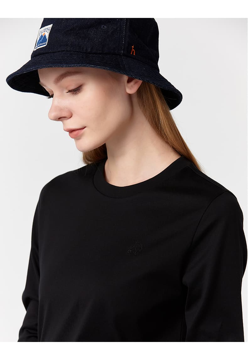 無地 Tシャツ ベーシック長袖無地トップス