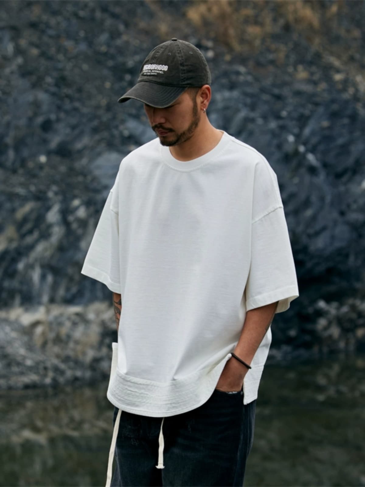 無地 Tシャツ 余裕シルエット ゆったり無地半袖