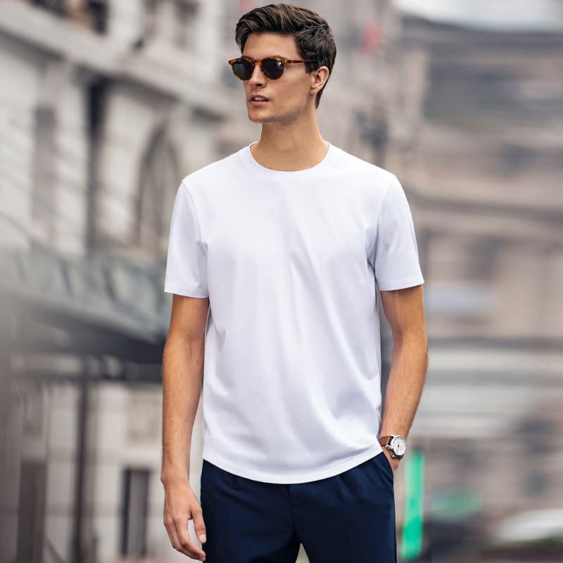 無地 Tシャツ 上質さらり洗練半袖