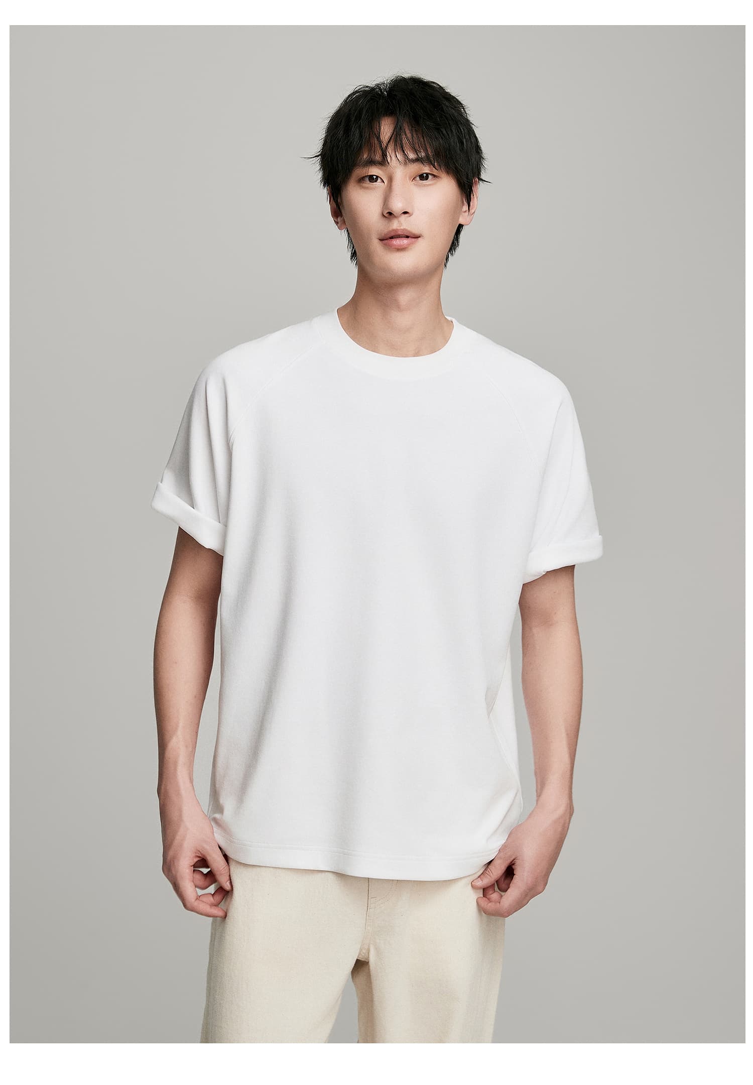 無地 Tシャツ シンプル 上質素材 ゆったりシルエット 半袖