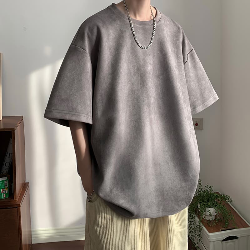 無地 Tシャツ ゆったりオーバーサイズ 半袖無地ティーシャツ