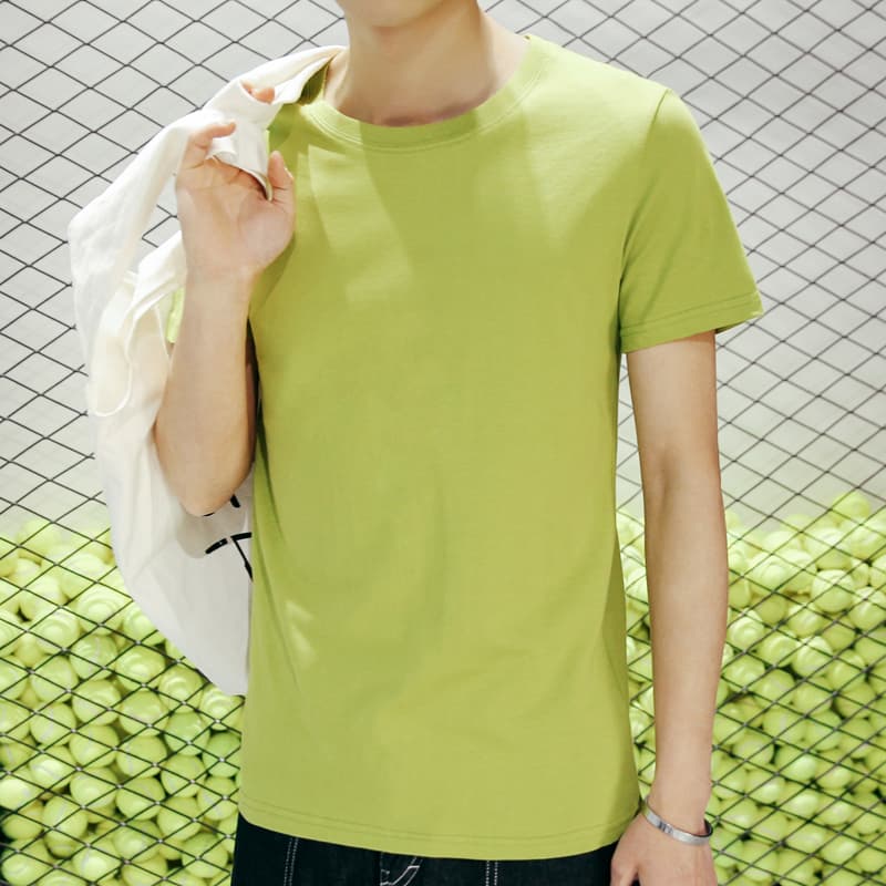 無地 Tシャツ シンプル定番クルーネック半袖