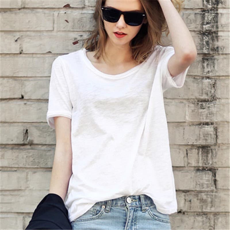 無地 Tシャツ ゆったりシルエット 上質素材の無地半袖