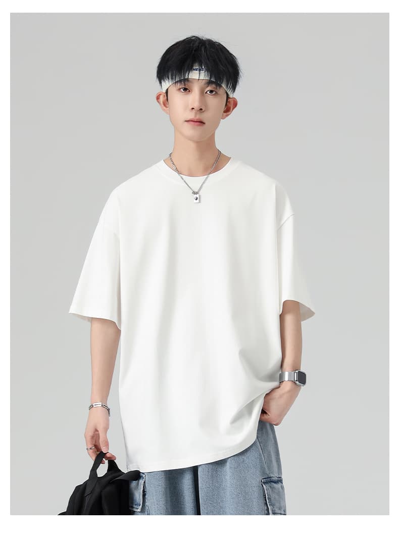 無地 Tシャツ ゆったりシルエット半袖シンプル無地Ｔシャツ