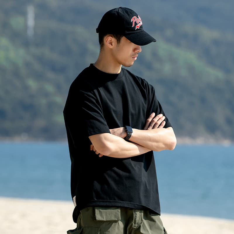 無地 Tシャツ シンプル余裕シルエット半袖