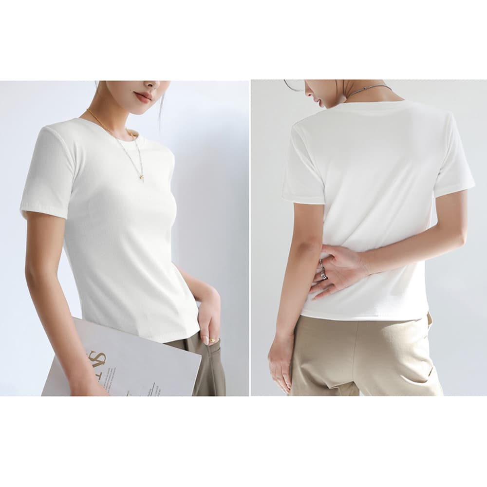 無地 Tシャツ 無地半袖シャツ レディース 8色展開 クルーネック