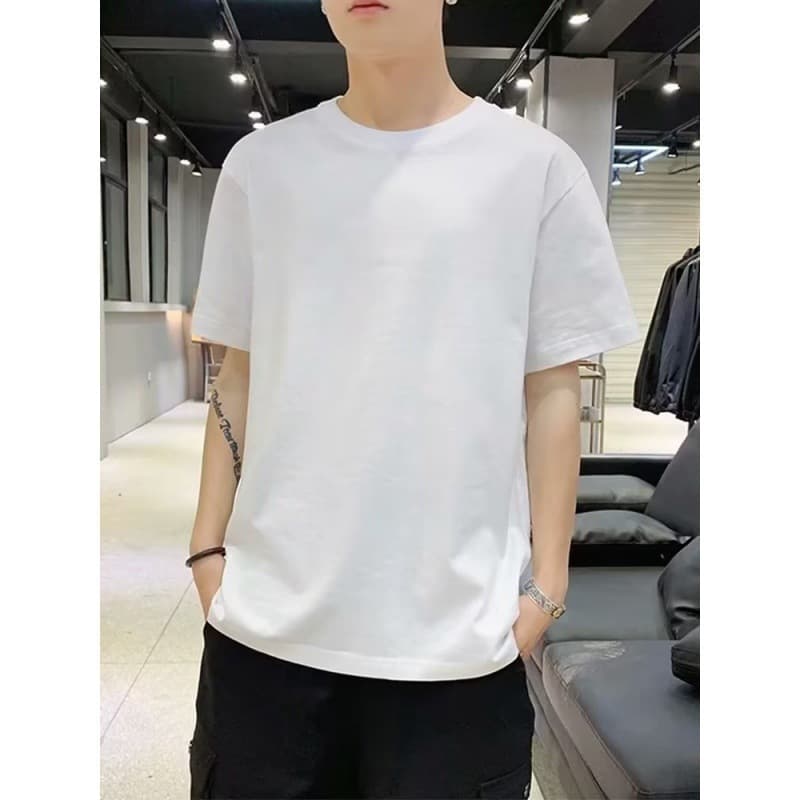 無地 Tシャツ ゆったりシルエット半袖無地シャツ