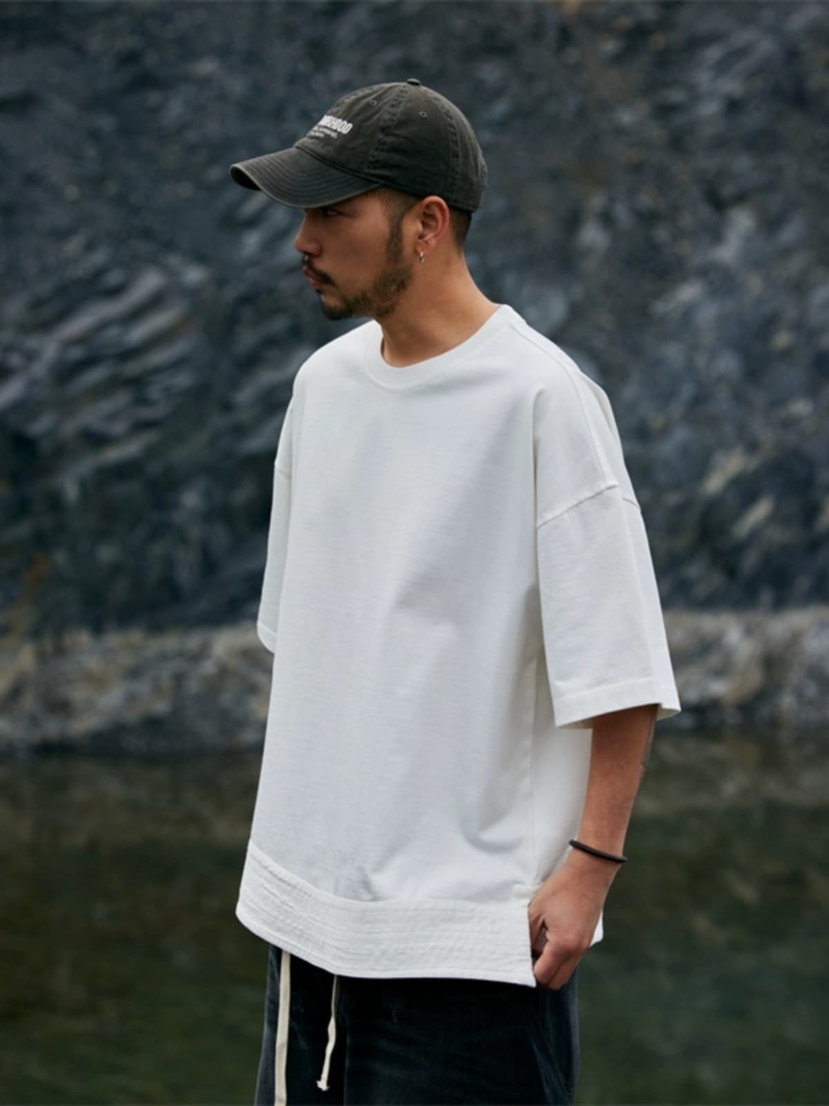 無地 Tシャツ 余裕シルエット ゆったり無地半袖