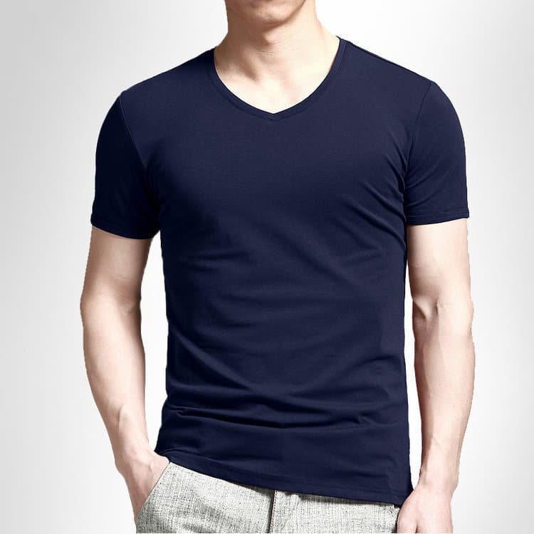 無地 Tシャツ すっきり着こなせる 上質Vネック半袖