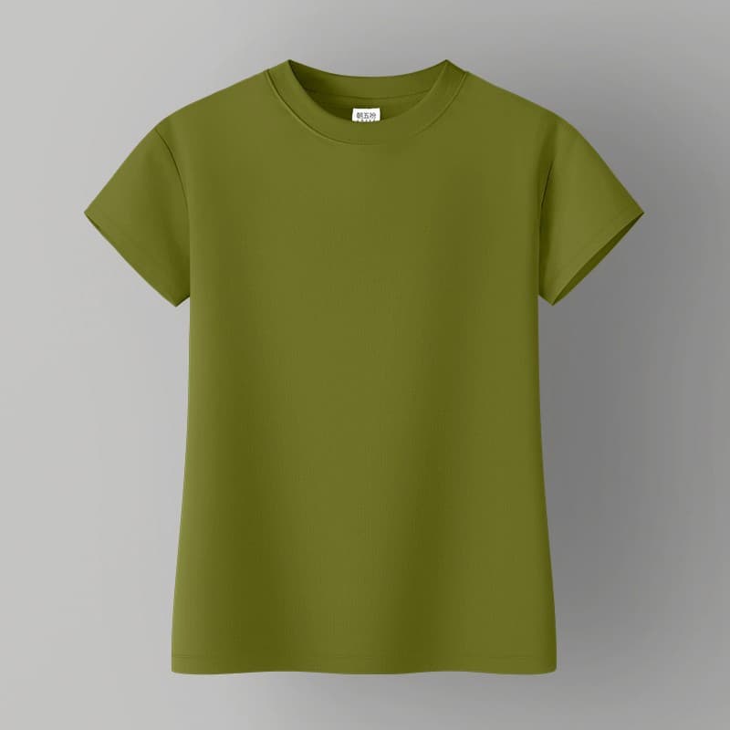 無地 Tシャツ シンプル上質フィット丸首半袖シャツ