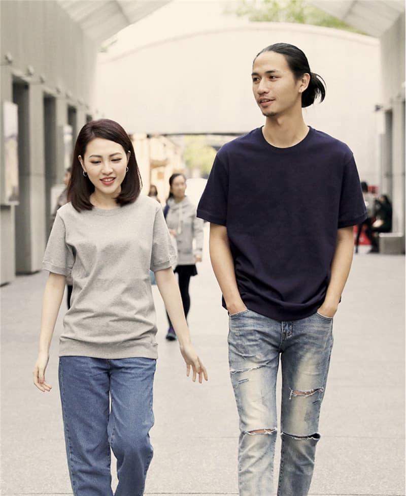 無地 シャツ なめらかコットン ゆったりカジュアルシャツ