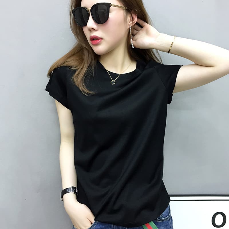 無地 Tシャツ シンプル美シルエット 半袖カットソー