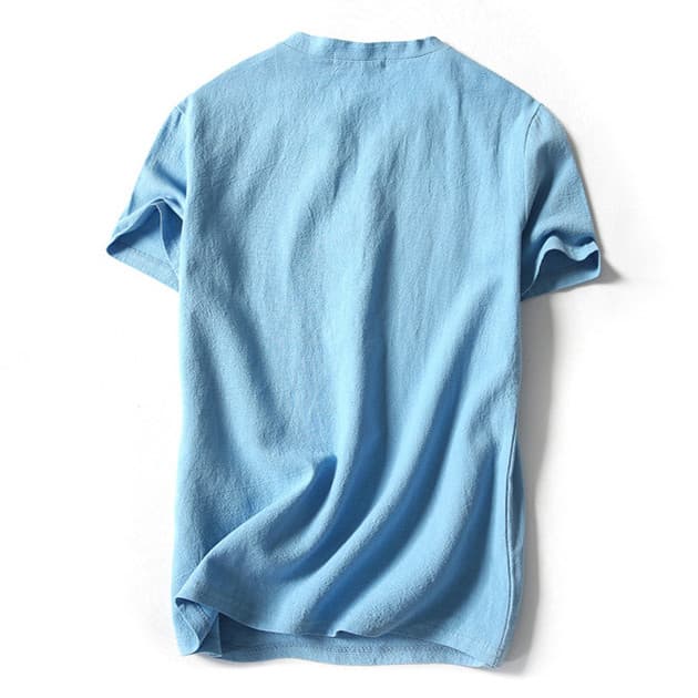 無地 Tシャツ メンズ ヘンリーネック 無地 半袖 大きいサイズ 夏用