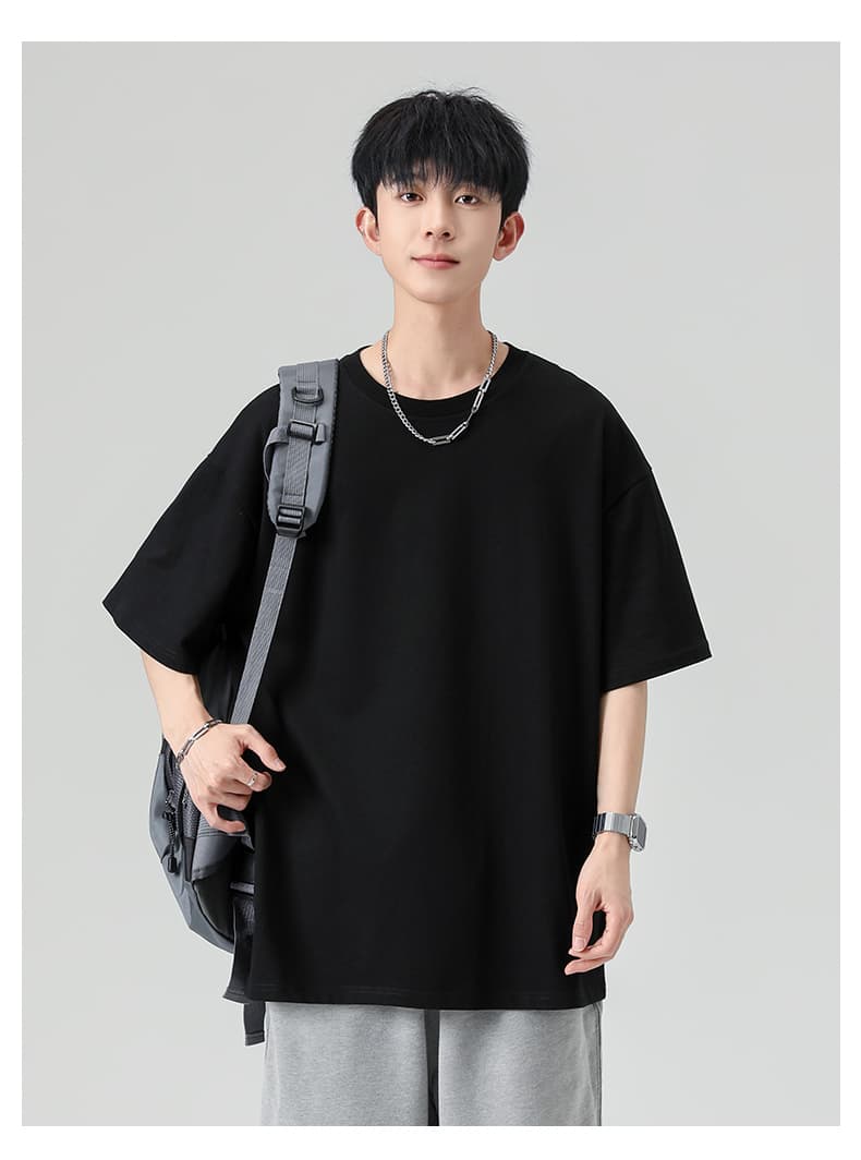無地 Tシャツ ゆったりシルエット半袖シンプル無地Ｔシャツ