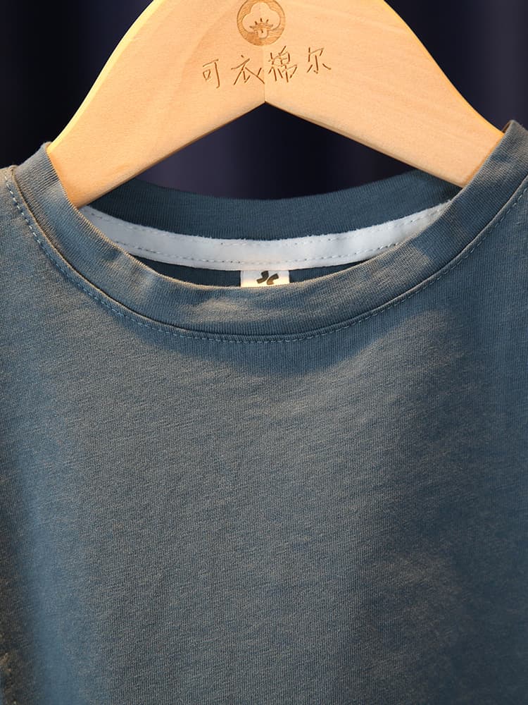 無地 Tシャツ なめらか素材のショート丈無地Tシャツ