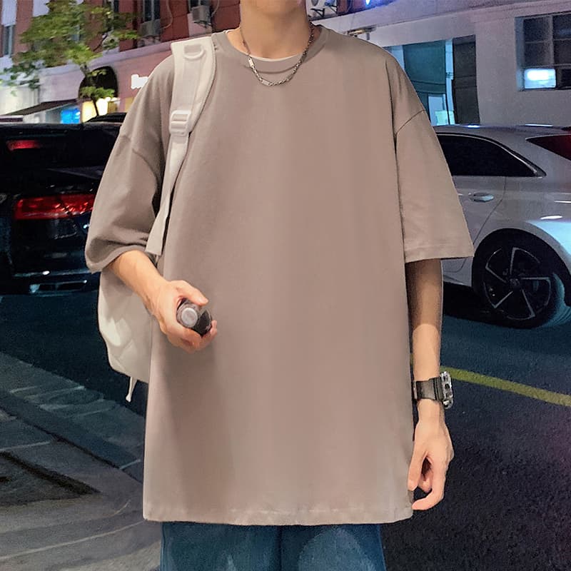 無地 Tシャツ ゆったりシルエット 上質コットン半袖